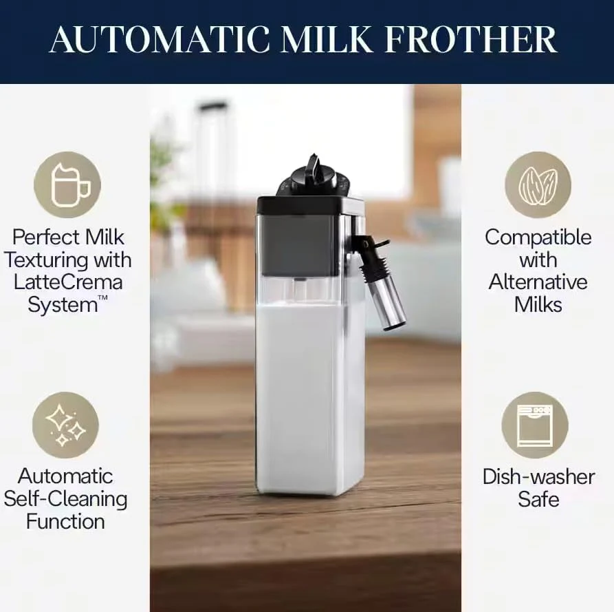 Refurbished - Delonghi Eletta Automatic Latte Crema Espresso Machine, Stainless - ECAM45760S - Image 4