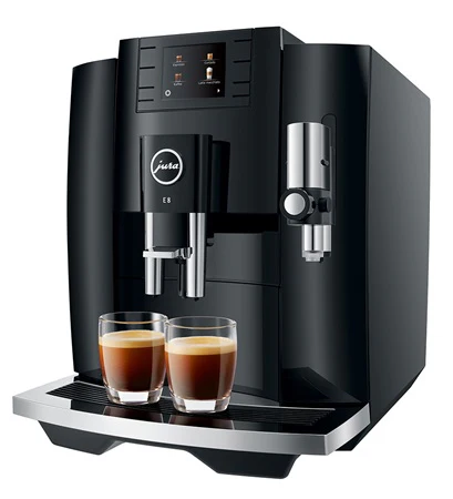 Jura E8 Superautomatic Espresso Machine - Piano Black - Open Box